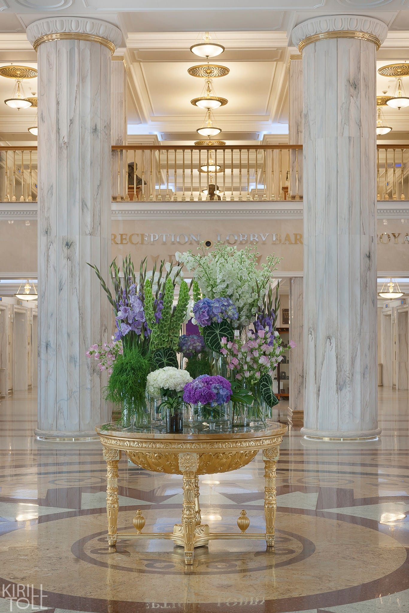 интерьерная съемка холла отеля в Москве