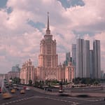 Архитектурная фотография после ретуши проводов