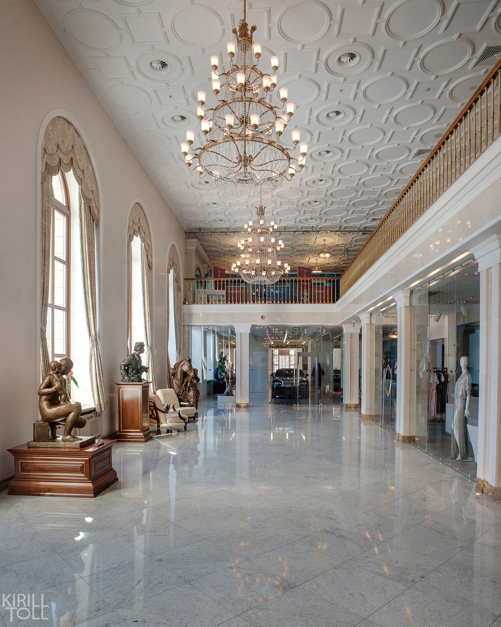 интерьерная съемка холла отеля в Москве