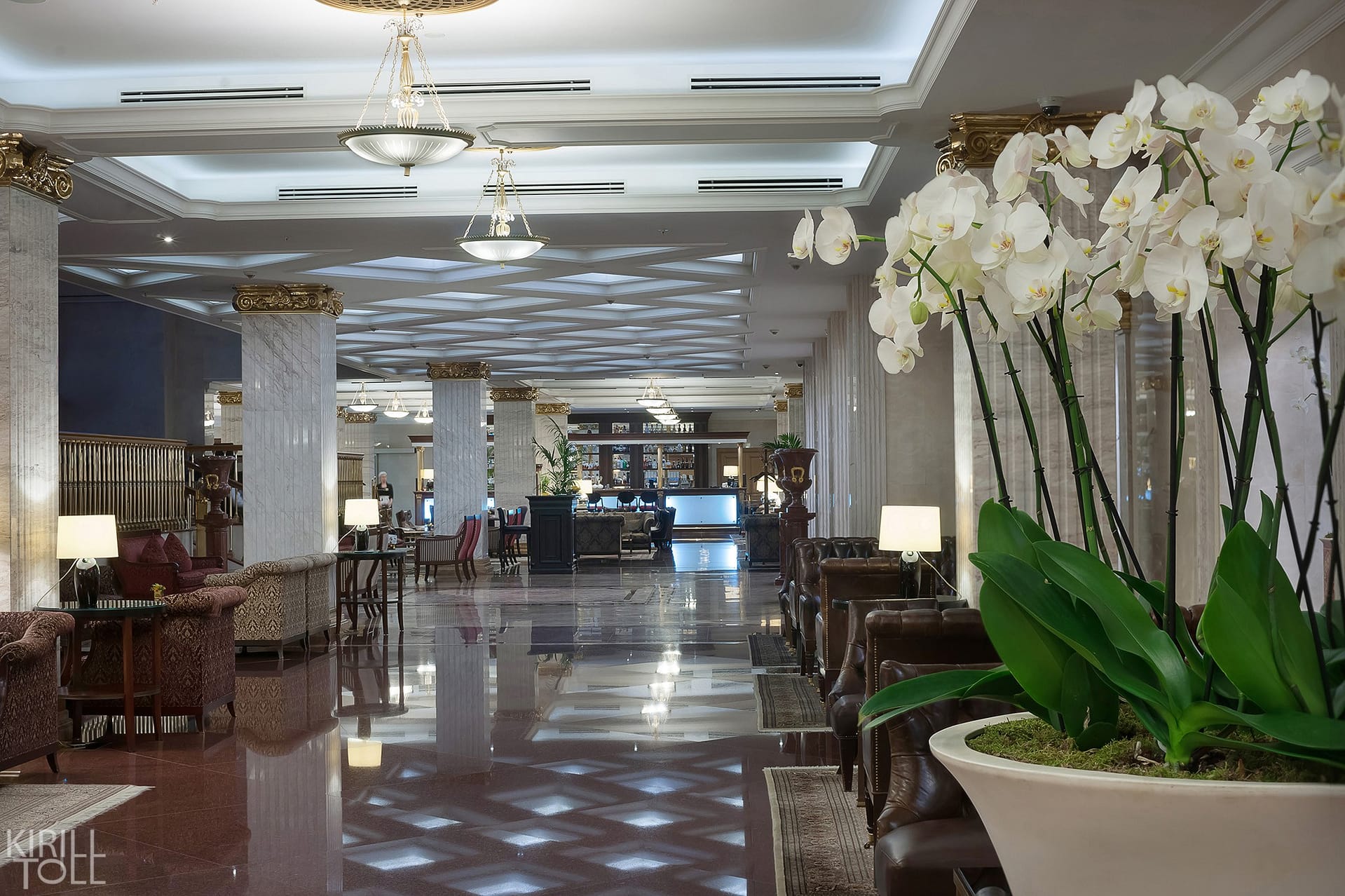 интерьерная съемка холла отеля в Москве -