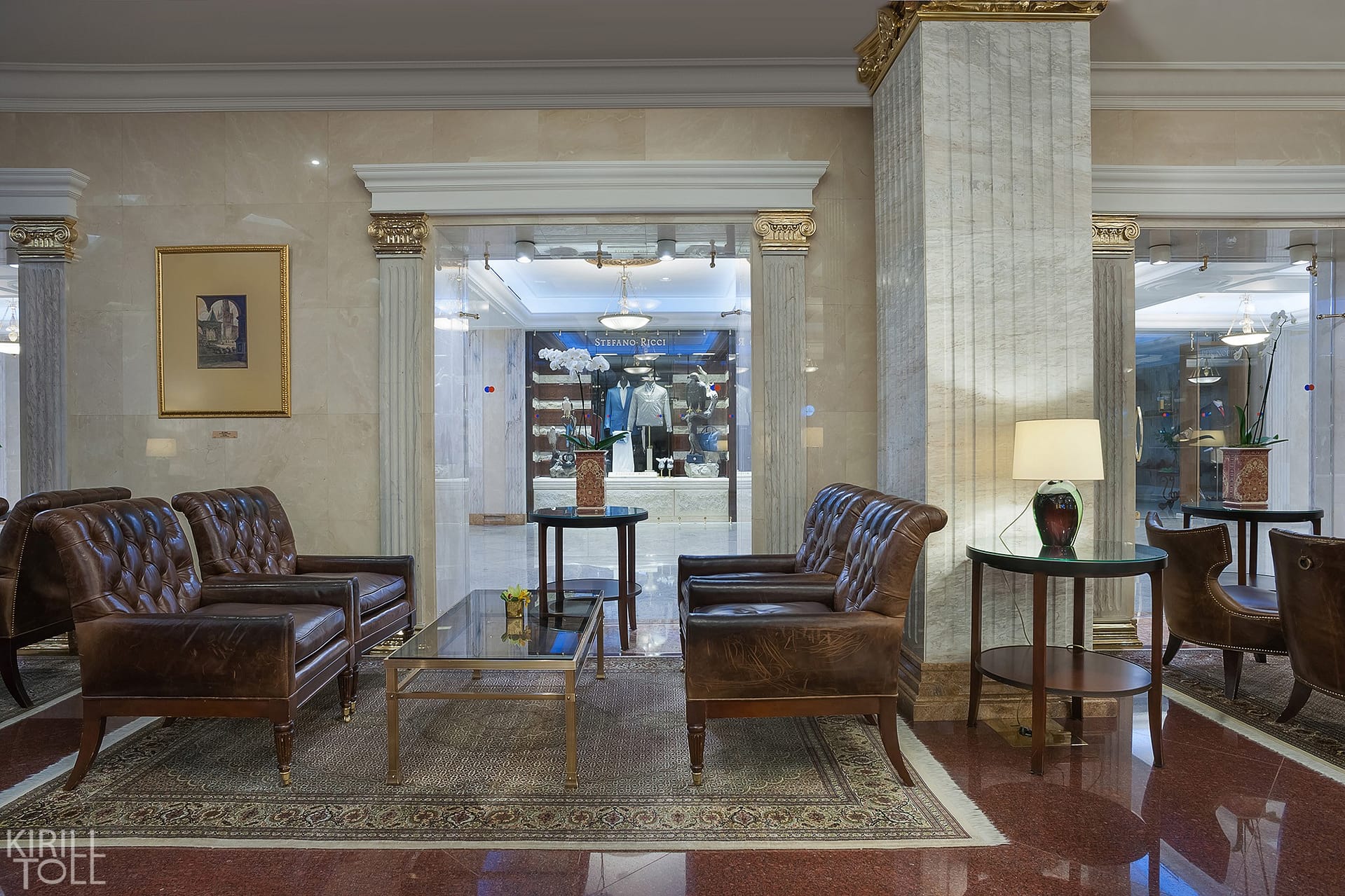 интерьерная съемка холла отеля в Москве -