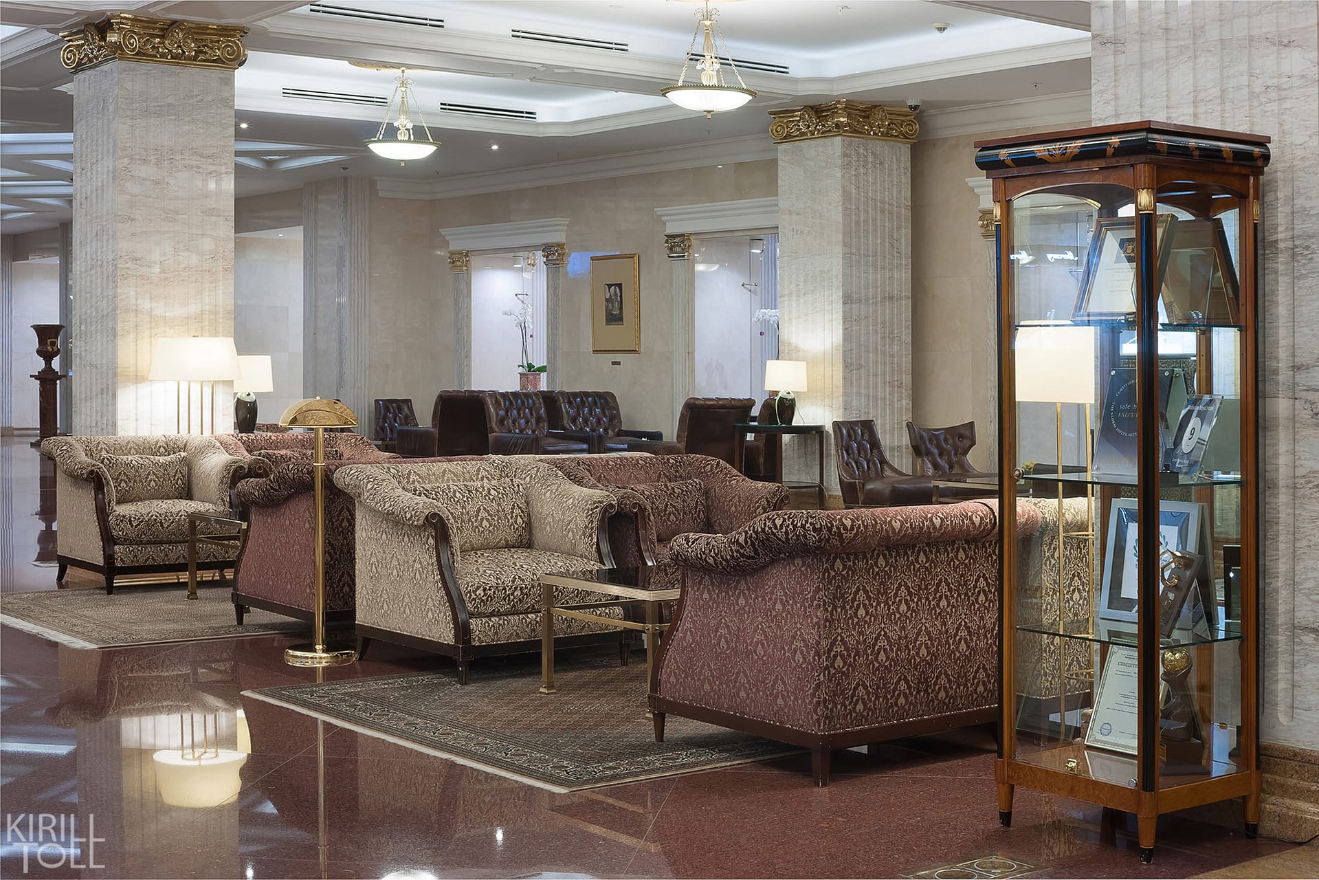 интерьерная съемка холла отеля в Москве -