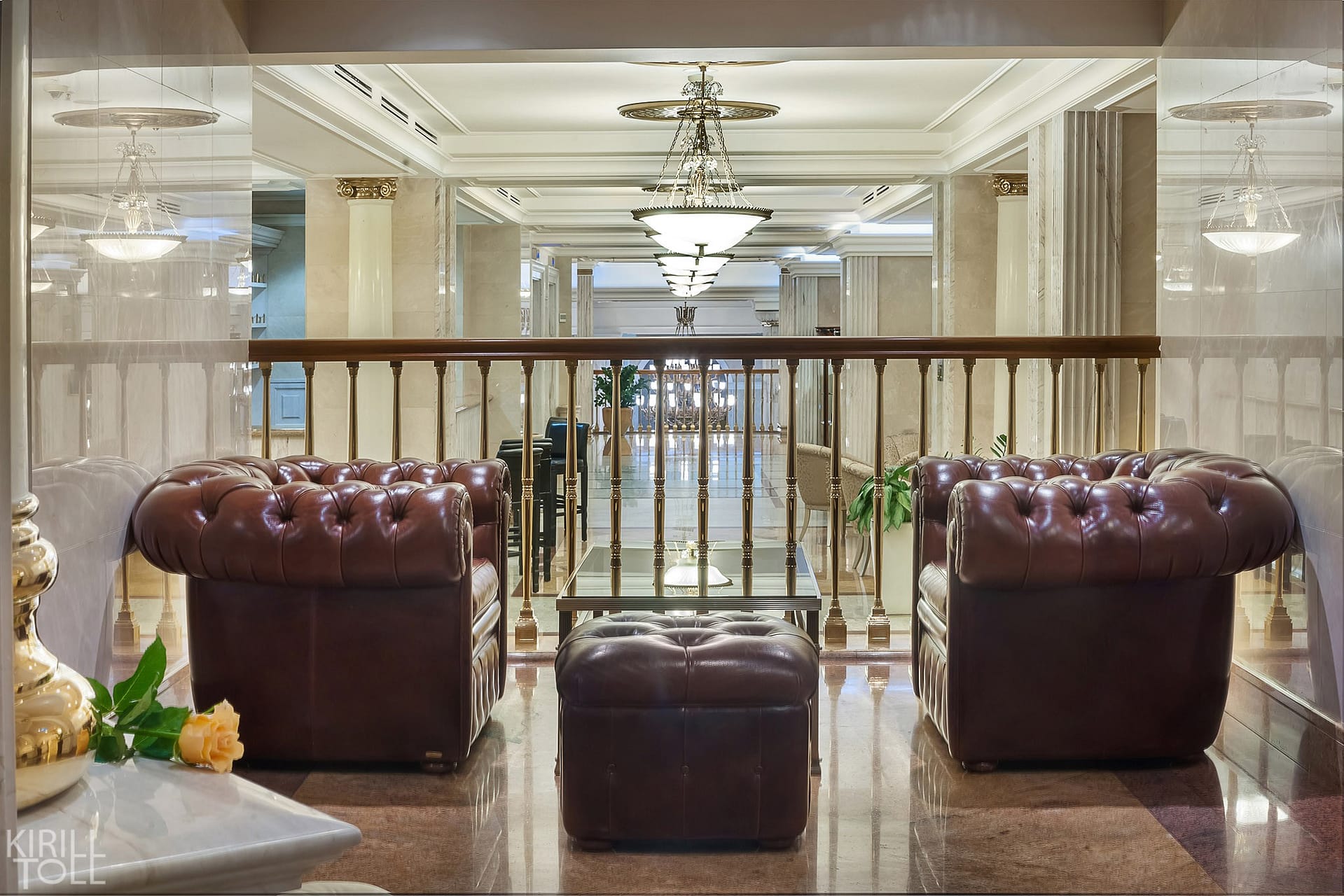 интерьерная съемка холла отеля в Москве
