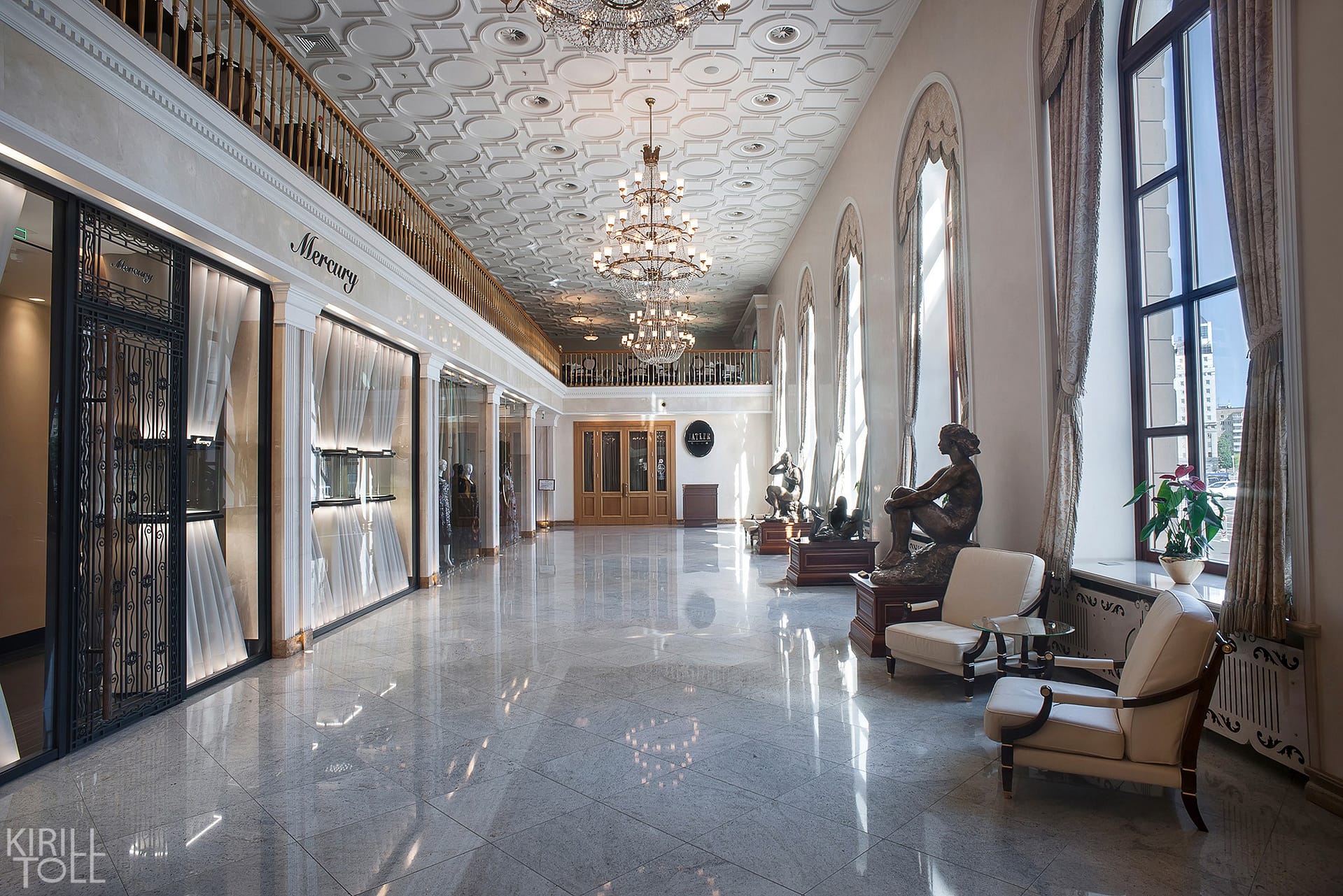 интерьерная съемка холла отеля в Москве