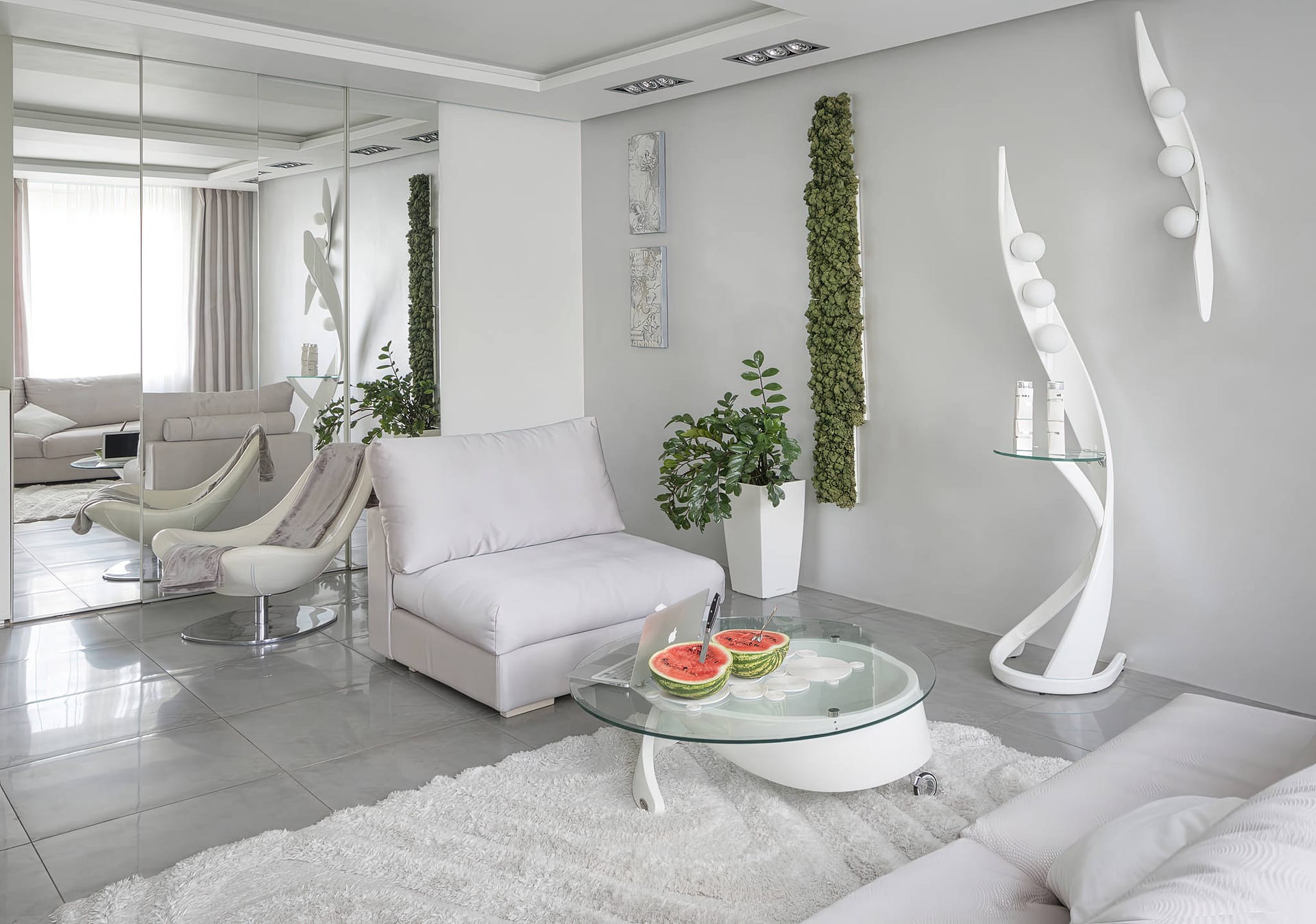 Профессиональная фотосъемка интерьера с видом на парк в ЖК Дом в Сокольниках